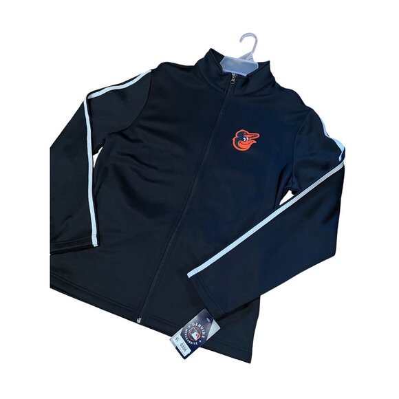 NWT Genuine Merchandise MLB Baltimore Orioles FullZip Jacket Black White Men's M - Picture 1 of 6